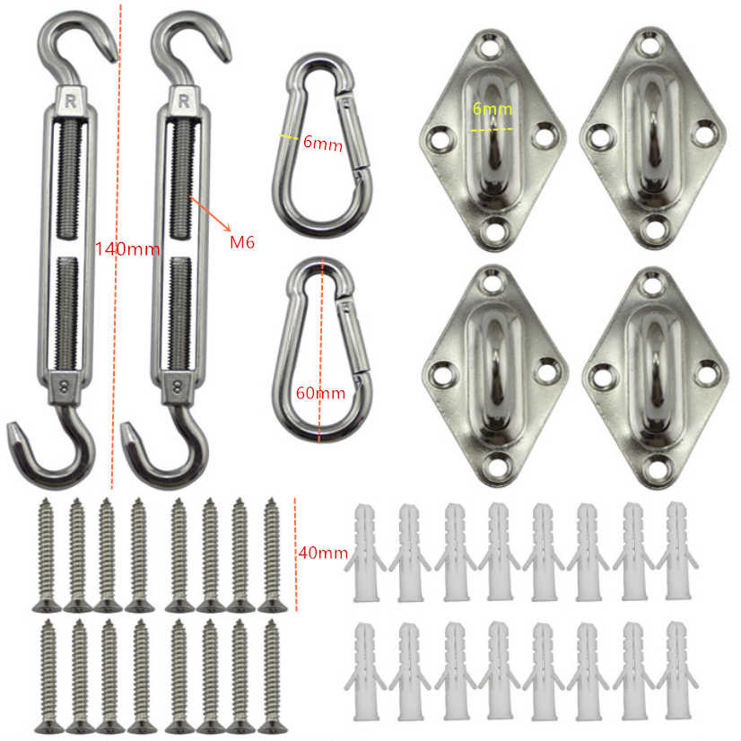 Shade Sail Mounting Hardware